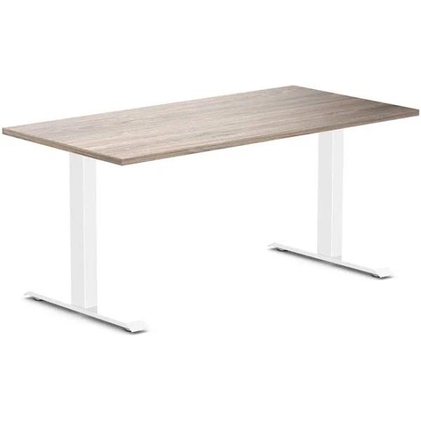 Desky Zero Melamine Home Office Desk Natural Walnut / Medium 1500x750mm / White