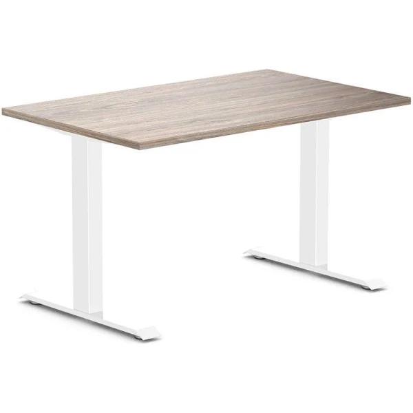 Desky Zero Melamine Home Office Desk Natural Walnut / Small 1200x750mm / White