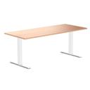 Desky Zero Melamine Home Office Desk Select Beech / Large 1800x750mm / White