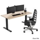 Desky Zero Melamine Home Office Desk Select Beech / Large 1800x750mm / White