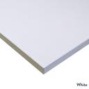 Desky Zero Melamine Home Office Desk Select Beech / Large 1800x750mm / White