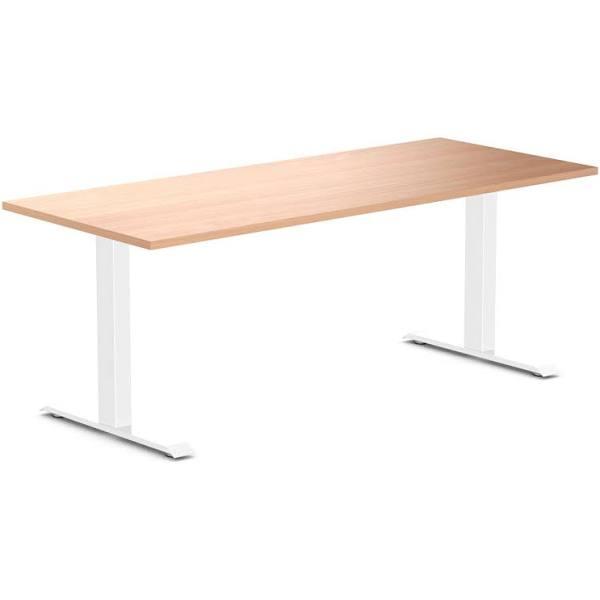 Desky Zero Melamine Home Office Desk Select Beech / Large 1800x750mm / White