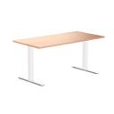 Desky Zero Melamine Home Office Desk Select Beech / Medium 1500x750mm / White