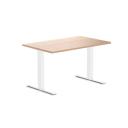 Desky Zero Melamine Home Office Desk Sublime Teak / Small 1200x750mm / White