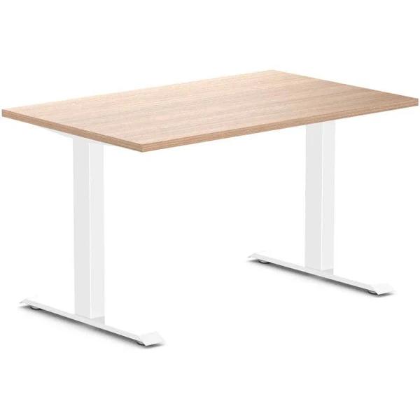 Desky Zero Melamine Home Office Desk Sublime Teak / Small 1200x750mm / White