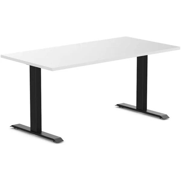 Desky Zero Melamine Home Office Desk White / Medium 1500x750mm / Matte Black
