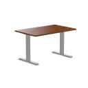 Desky Zero Rubberwood Office Desk - White Brushed / 1800x750mm / Grey