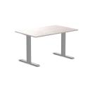 Desky Zero Rubberwood Office Desk - White Brushed / 1800x750mm / Grey