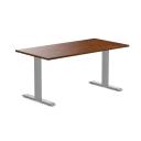 Desky Zero Rubberwood Office Desk - White Brushed / 1800x750mm / Grey