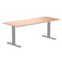 Desky Zero Scalloped Melamine Office Desk Select Beach / 1800x750mm / Grey