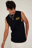 Deus EX Machina - Men's Black Singlets - Flags Muscle Tee - Size S at The Iconic