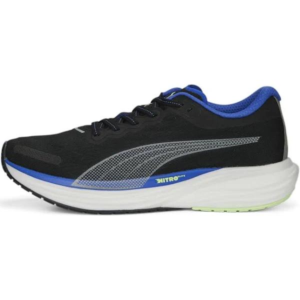 Deviate Nitro 2 Men's Running Shoes in Black/Royal Sapphire/Fizzy Lime, Size 14 by Puma