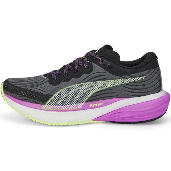 Deviate Nitro 2 Women's Running Shoes in Black/Electric Orchid, Size 10.5 by Puma