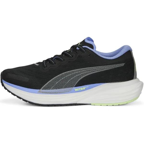 Deviate Nitro 2 Women's Running Shoes in Black/Elektro Purple, Size 9.5 by Puma
