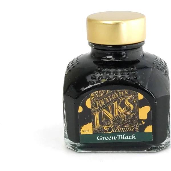 Diamine Green/Black Ink - 80 ml Bottle
