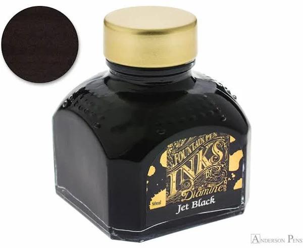Diamine Jet Black Ink - 80 ml Bottle