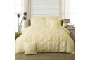 Diamond Pintuck King Size Doona/Duvet/Quilt Cover Set - Beige