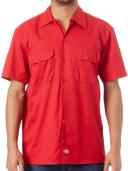 Dickies 1574 Short Sleeve Work Shirt - English Red, M