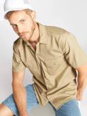 Dickies 1574 Short Sleeve Work Shirt - Khaki, M