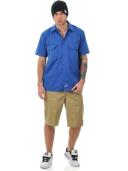 Dickies 1574 Short Sleeve Work Shirt - Royal Blue, XL