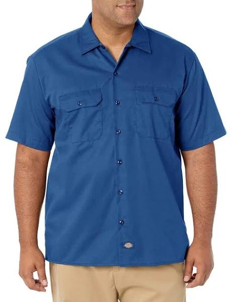Dickies 1574 Short Sleeve Work Shirt - Royal Blue, XL