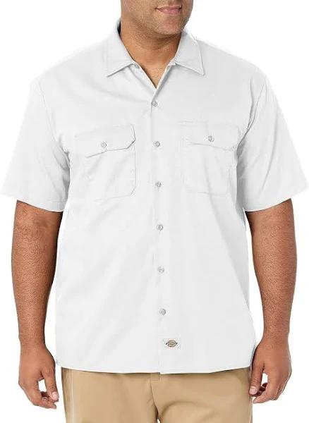 Dickies 1574 Short Sleeve Work Shirt - White, L