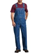 Dickies 8396 Stonewashed Indigo Bib Overalls - Stonewashed Indigo Blue, 38