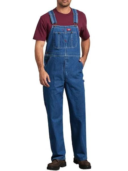 Dickies 8396 Stonewashed Indigo Bib Overalls - Stonewashed Indigo Blue, 38