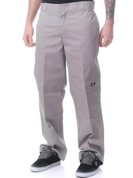Dickies 85283 Loose Fit Double Knee Work Pants - Silver, 38