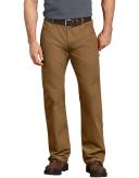 Dickies du250 Relaxed Fit Straight Leg Carpenter Duck Jeans - Rinsed Brown Duck, 34