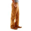 Dickies du250 Relaxed Fit Straight Leg Carpenter Duck Jeans - Rinsed Brown Duck, 36