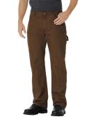 Dickies du250 Relaxed Fit Straight Leg Carpenter Duck Jeans - Rinsed Timber, 40