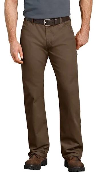 Dickies du250 Relaxed Fit Straight Leg Carpenter Duck Jeans - Rinsed Timber, 40