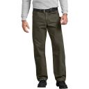 Dickies du336 Relaxed Fit Straight Leg Carpenter Duck Jeans - Rinsed Moss Green, 36