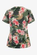 Dickies EDS Camo's Abloom Women's 2-Pocket Stretch V-Neck Print Scrub Top | Size 3x