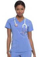 Dickies EDS Essentials V-Neck Scrub Top - M - Caribbean Blue