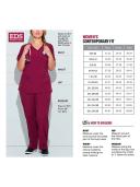 Dickies EDS Essentials V-Neck Scrub Top - S - Wine
