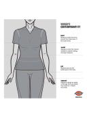 Dickies EDS Essentials V-Neck Scrub Top - XL - Eggplant