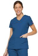Dickies EDS Signature Scrubs Contemporary Fit V-Neck Top - 2x - Wine