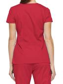 Dickies EDS Signature Scrubs Contemporary Fit V-Neck Top - M - Red