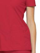 Dickies EDS Signature Scrubs Contemporary Fit V-Neck Top - M - Red