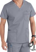 Dickies EDS Signature Scrubs Men's V-Neck Top - 3x - Grey