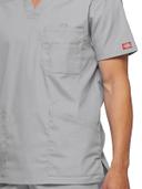 Dickies EDS Signature Scrubs Men's V-Neck Top - 3x - Grey