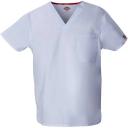 Dickies EDS Signature Unisex V-Neck Scrub Top, White, Si