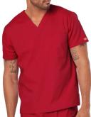 Dickies EDS Signature Unisex V-Neck Scrub Top, White, Si