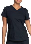 Dickies EDS Signature V Neck Scrub Top - S - Black