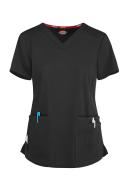 Dickies EDS Signature V Neck Scrub Top - S - Black