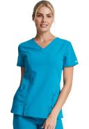 Dickies Medical 82851 V-Neck Top - Caribbean, M