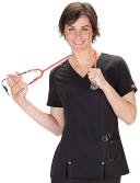 Dickies Medical 82851 V-Neck Top - Caribbean, M