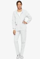 Dickies Medical 86306 Round Neck Jacket - White, M